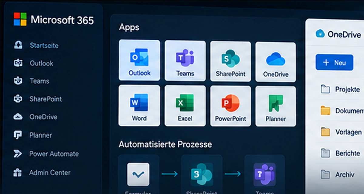 Microsoft 365 mit Teams, SharePoint und OneDrive